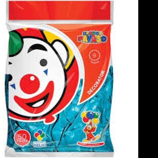 GLOBOS DECORATOR 9 BOLSA C50 PZAS TURQUESA